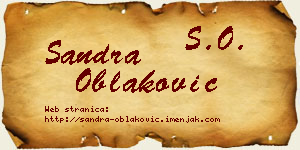 Sandra Oblaković vizit kartica